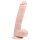 Easytoys - Saugnapf großer Dildo mit Hoden (26,5cm) - natur