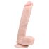 Easytoys - Saugnapf großer Dildo mit Hoden (26,5cm) - natur