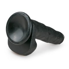   Easytoys - Saugnapfbasiertes, Hoden großes Dildo (26,5 cm) - schwarz