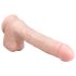 Easytoys - Großer Dildo mit Saugnapf und Hoden (29,5cm) - natur