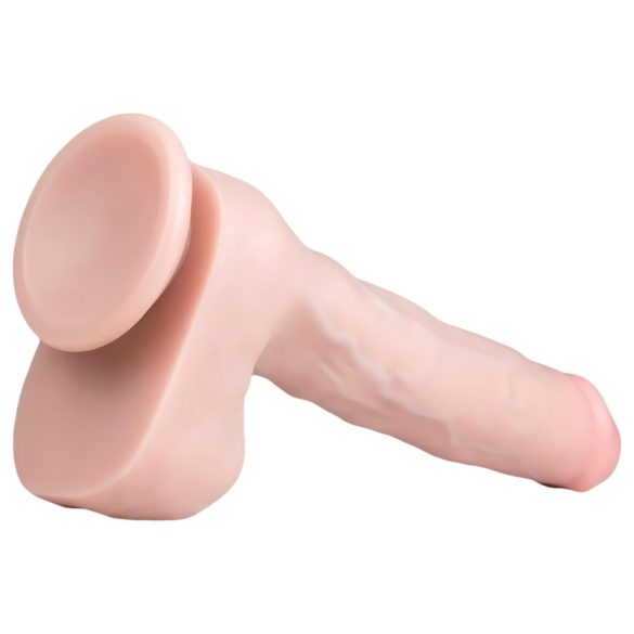Easytoys - Großer Dildo mit Saugnapf und Hoden (29,5cm) - natur