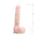 Easytoys - Großer Dildo mit Saugnapf und Hoden (29,5cm) - natur