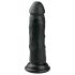 Easytoys - realistischer Saugfuß-Dildo (15,5cm) - schwarz