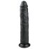 Easytoys - Extragroßer Saugnapf-Dildo (28,5 cm) - Schwarz