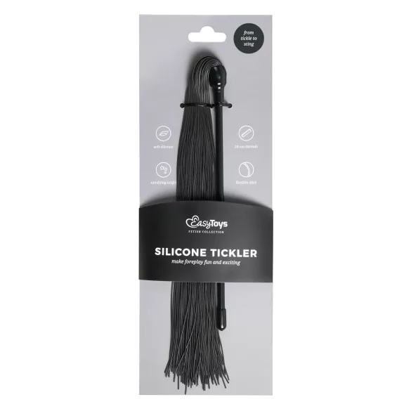 Easytoys Tickler - pikanter Silikonpeitsche (schwarz)