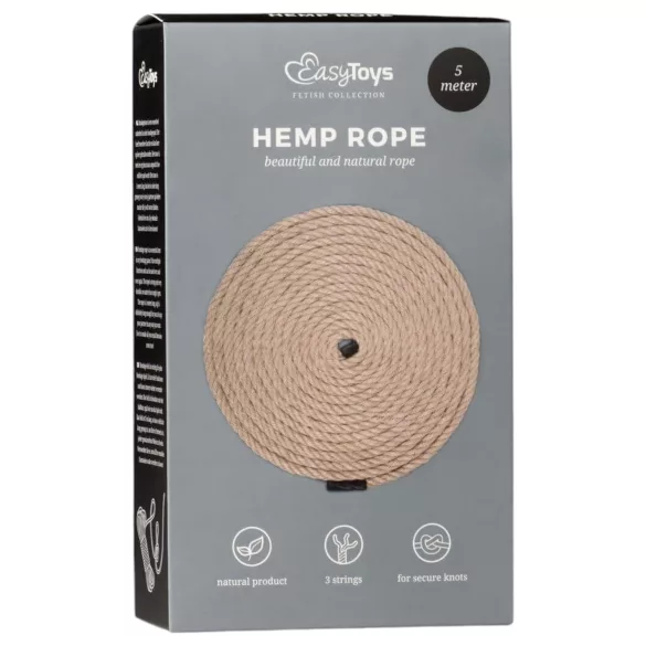 Easytoys Hanfseil - Bondage-Seil aus Hanf (5 m, natur)