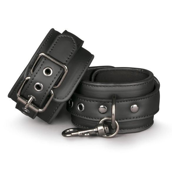 Easytoys - Kunstleder-Handschellen (schwarz)