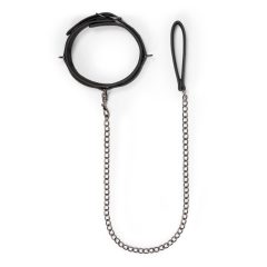 Easytoys - Fetisch-Halsband mit Leine (schwarz)