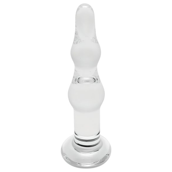 Rimba Dolly - Wellenförmiger Glas-Anal-Dildo (Transparent)