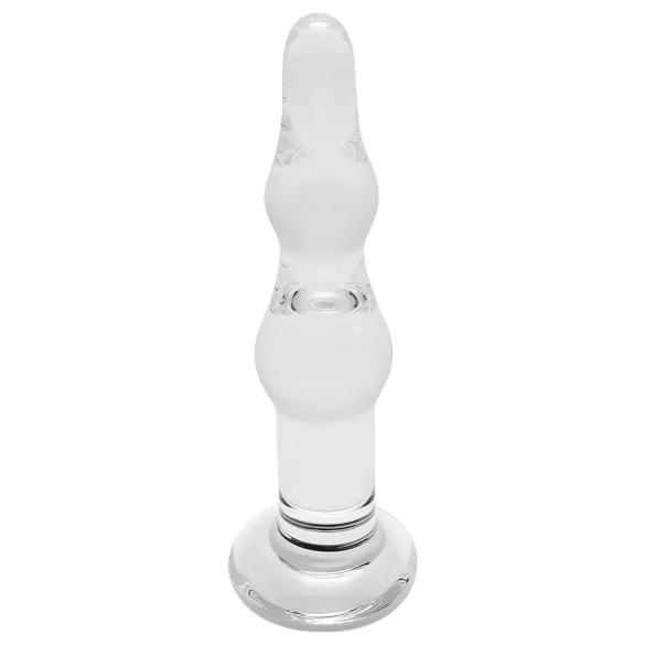 Rimba Dolly - Wellenförmiger Glas-Analplug (transparent)