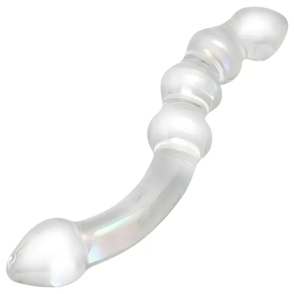 Rimba Dolly - Wellenförmiger Glas-Analplug (transparent)