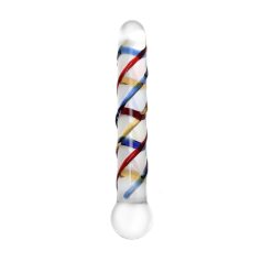 Rimba Rachella - Doppelglas-Dildo (transparent - bunt)