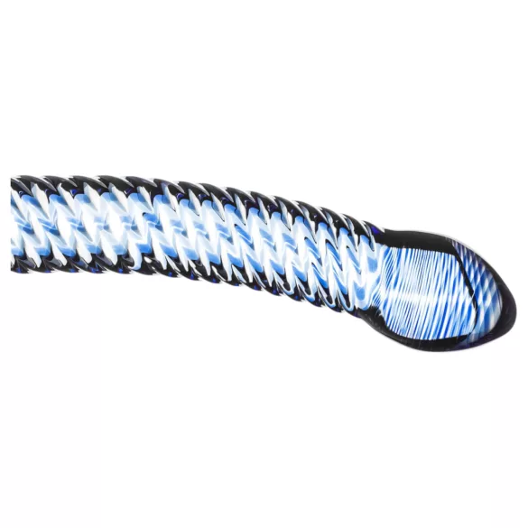 Gildo Glass Nr. 5 - Spiralglasdildo (transparent-blau)