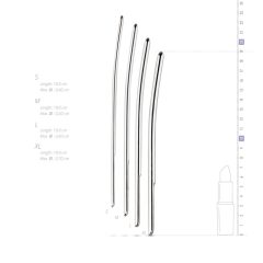   SINNER 175 - Gebogene Stahldilatator-Dildo-Set für Harnröhren (4-teilig) - Anfänger