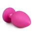 Easytoys Diamond - pinker großer Analplug mit weißem Stein