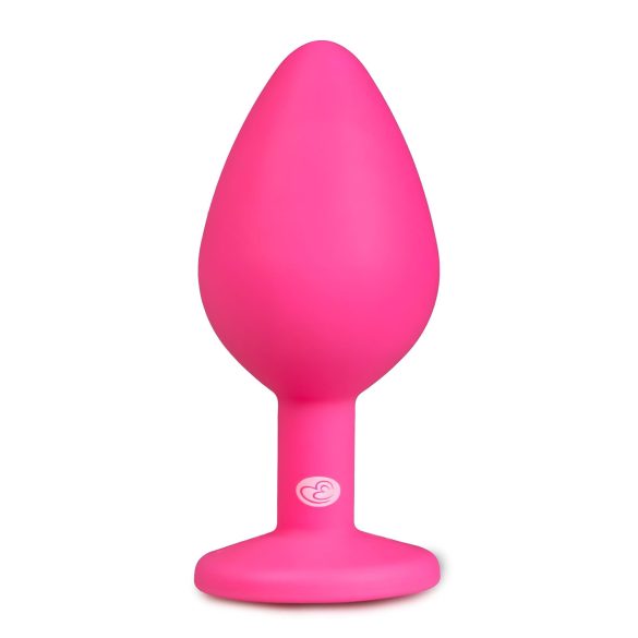 Easytoys Diamond - Analdildo mit weißem Stein (mittel) - pink