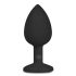 Easytoys Diamond - Analplug mit weißen Steinen (klein) - Schwarz