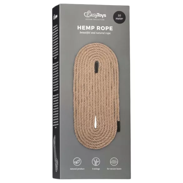 Easytoys Hanfseil - Bondage-Seil aus Hanf (10 m, naturfarben)