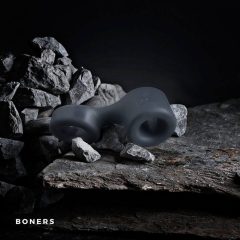   Boners Get Rock Hard - Penisring und Hodenring-Stretcher (grau)