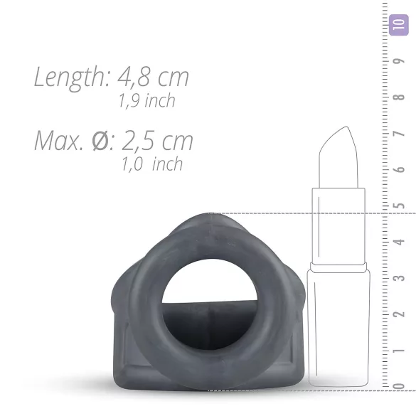 Boners 2in1 - Penis- & Hodentrachenring (grau)