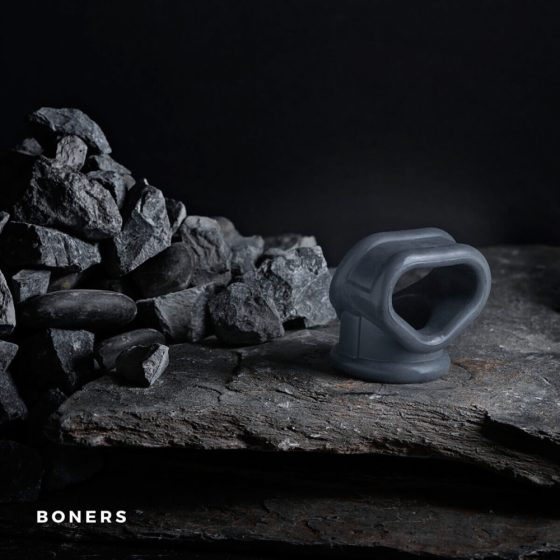 Boners 2in1 - Penisring und Hodenstretcher-Ring (grau)