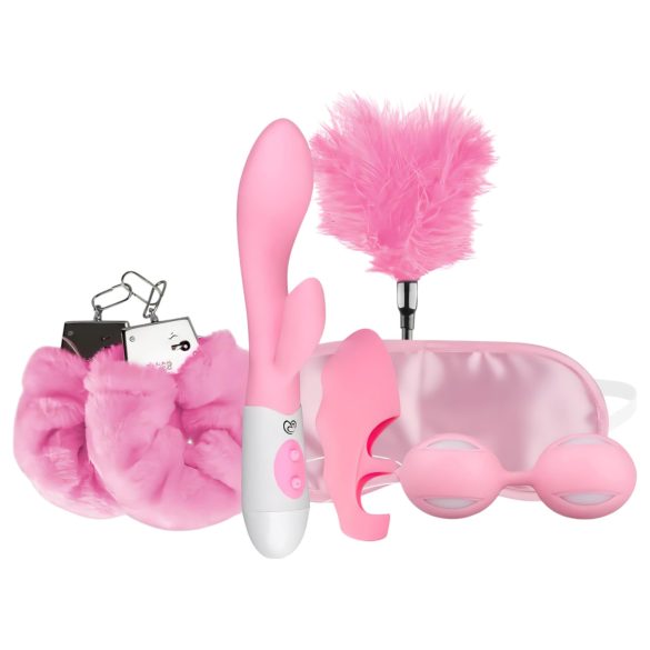 LoveBoxxx I Love Pink - Vibratorisches Bondage-Set (6-teilig) - Pink