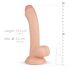 Real Fantasy Vince - Dildo mit Hoden und Vorhaut - 19,5cm (natur)