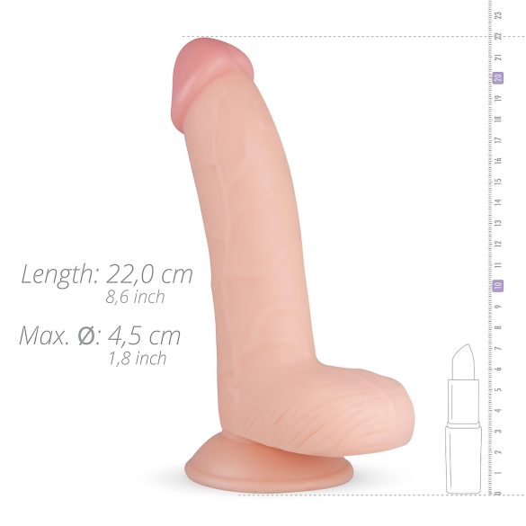 Real Fantasy Cliff - lebensnaher Dildo mit Hoden - 22cm (natur)