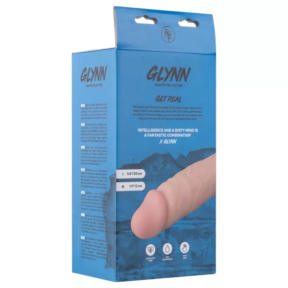 Real Fantasy Glynn – realistischer Dildo mit Hoden - 25 cm (natur)