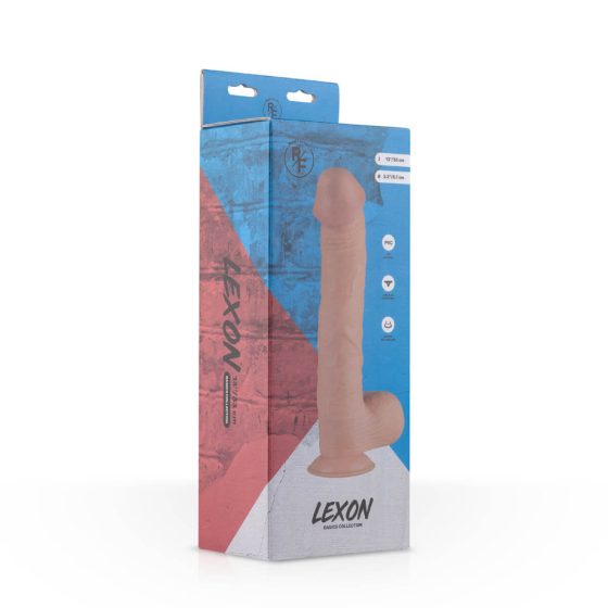 Real Fantasy Lexon - Hoden-realistischer Dildo - 33 cm (Natur)