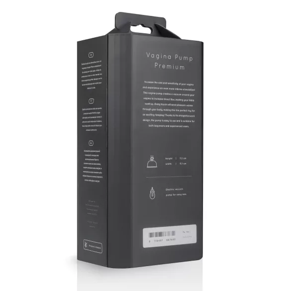 Saiz Premium - Automatische Vaginalpumpe (Transparent-Schwarz)