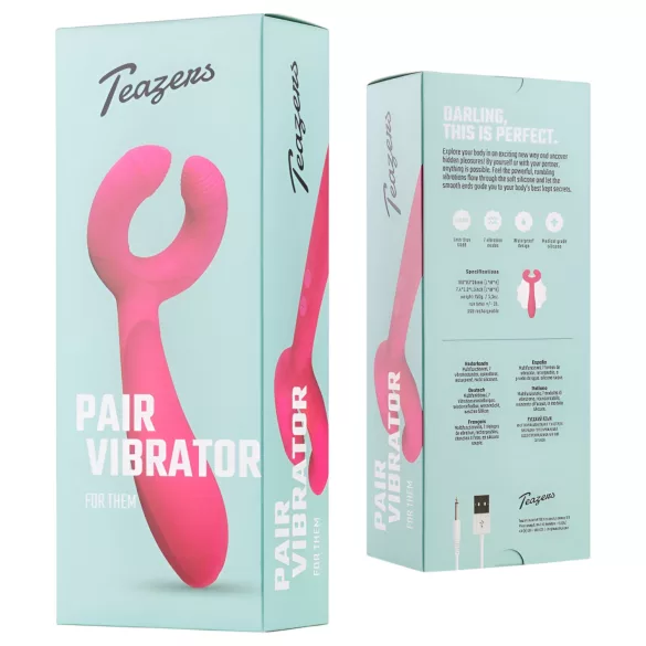 Easytoys Couple - Wiederaufladbarer, wasserdichter Paarvibrator (Pink)