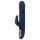 Göttin Zephyros - Wasserdichter Stoßvibrator mit Klitoralarm (Blau)