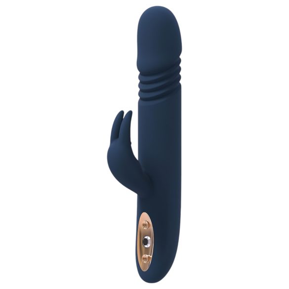Göttin Zephyros - Wasserdichter Stoßvibrator mit Klitoralarm (Blau)