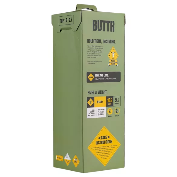 BUTTR 10 Punder - großer Saugnapf-Dildo (schwarz)