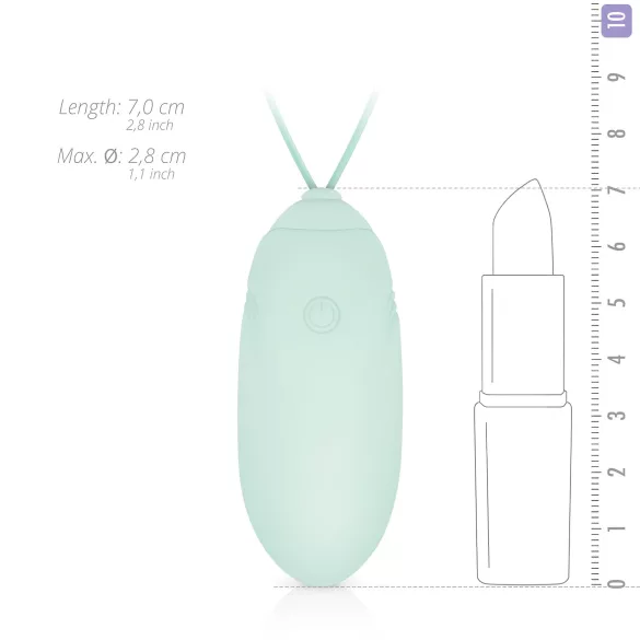 LUV EGG - tragbares, akkubetriebenes, funkferngesteuertes Vibro-Ei (grün)