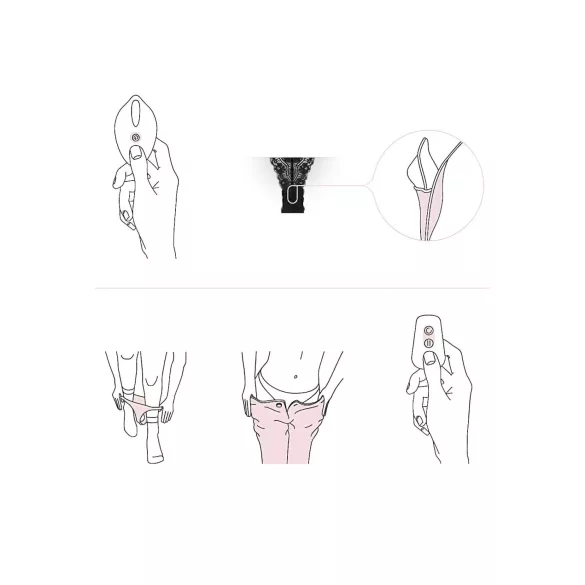 Pantyrebel - Aufladbare vibrierende Öffnungsslip - Schwarz (S-L)