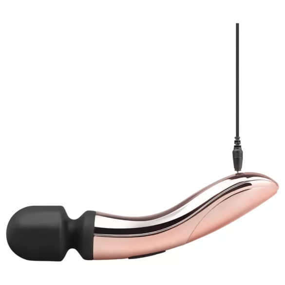 Rosy Gold Wand Curve - Akku Massagestab-Vibrator (Roségold)