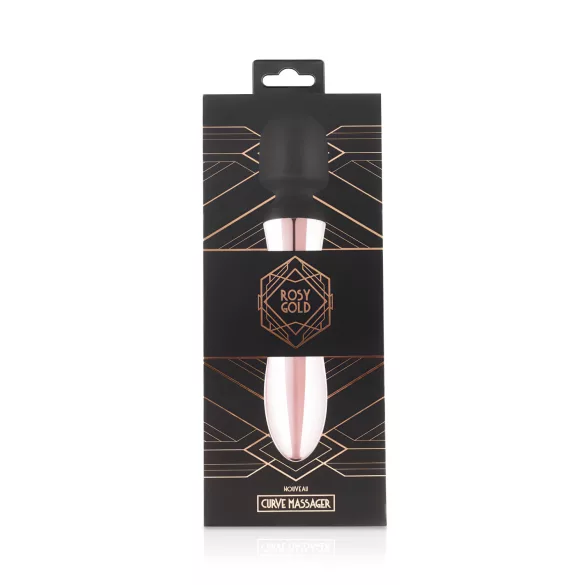 Rosy Gold Wand Curve - Akku Massagestab-Vibrator (Roségold)