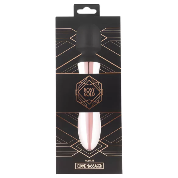 Rosy Gold Wand Curve - Akku Massagestab-Vibrator (Roségold)