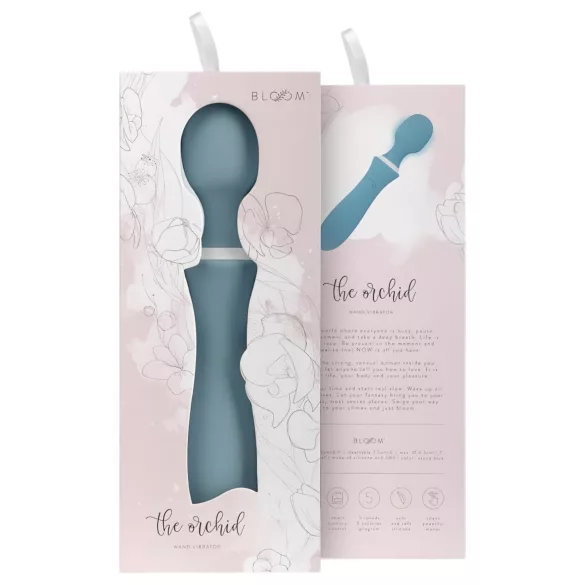 Bloom Orchid Wand - Wiederaufladbarer Massagevibrator (türkis)
