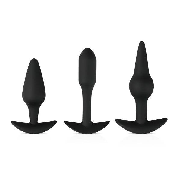 Easytoys Vergnügungs-Set - Vielseitiges Anal-Plug-Set (Schwarz)