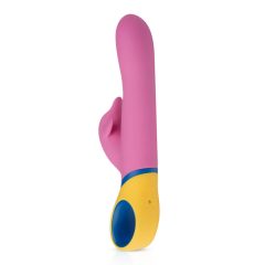   PMV20 Kopie Dolphin - Akkubetriebener Vibrator mit rotierendem Kopf und Klitorisarm (pink)