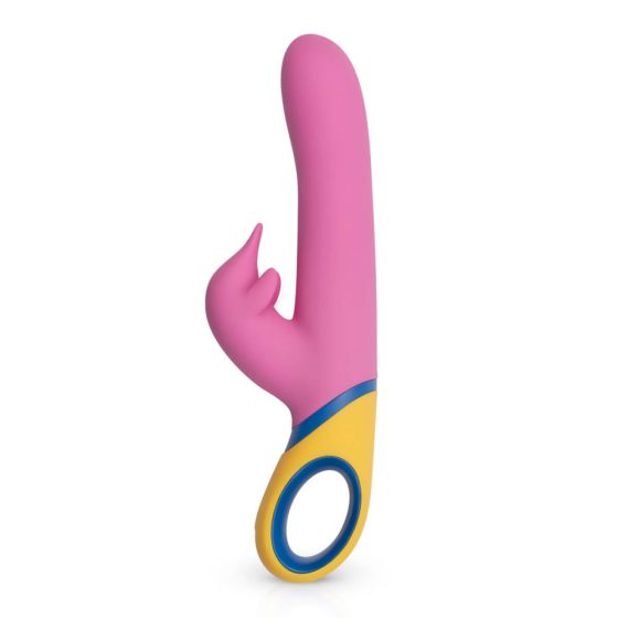 PMV20 Kopie Dolphin - Akkubetriebener Vibrator mit rotierendem Kopf und Klitorisarm (pink)