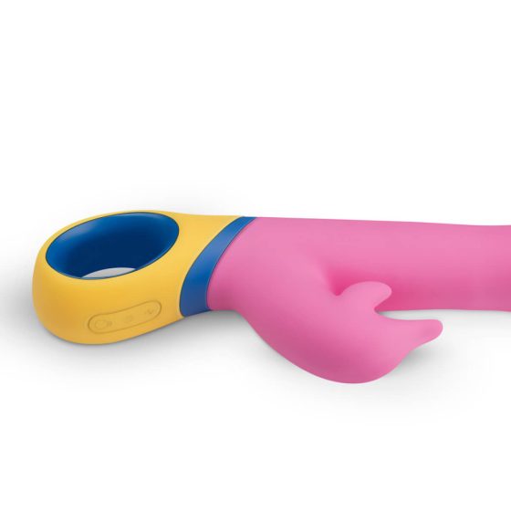 PMV20 Kopie Dolphin - Akkubetriebener Vibrator mit rotierendem Kopf und Klitorisarm (pink)