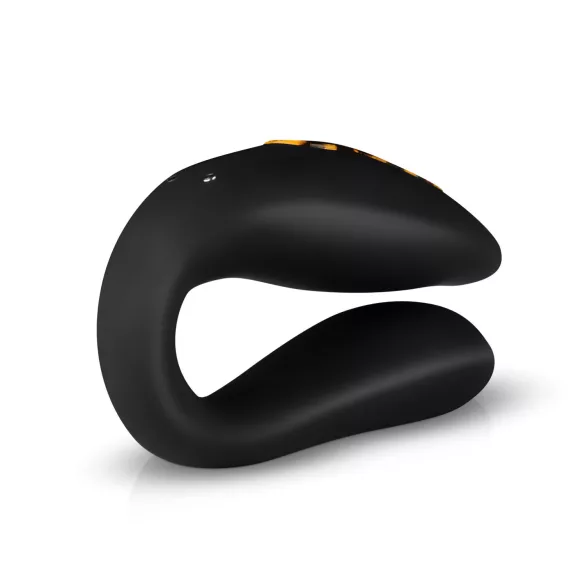 Panthra Zuna - wasserdichter Paarvibrator, USB (Leopard-Schwarz)