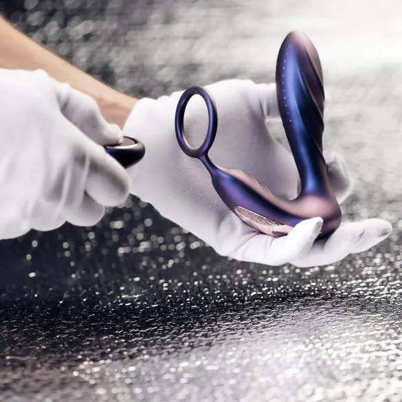 Hueman Black Hole - Analvibrator mit Penisring (lila)