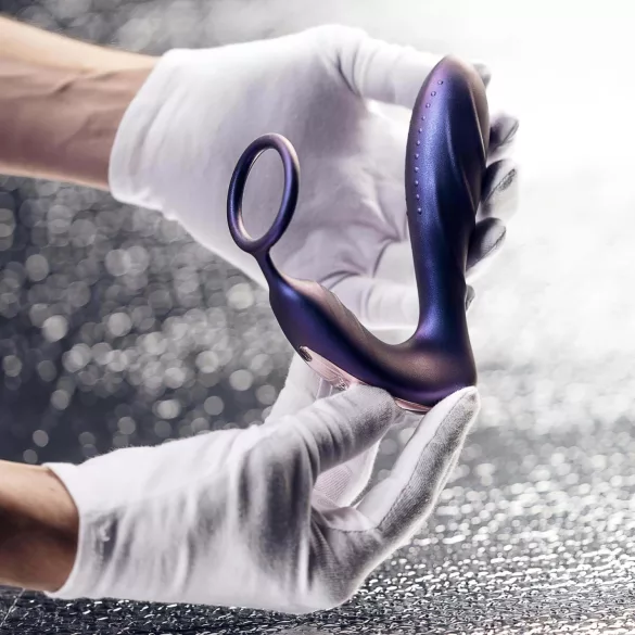 Hueman Black Hole - Analvibrator mit Penisring (lila)