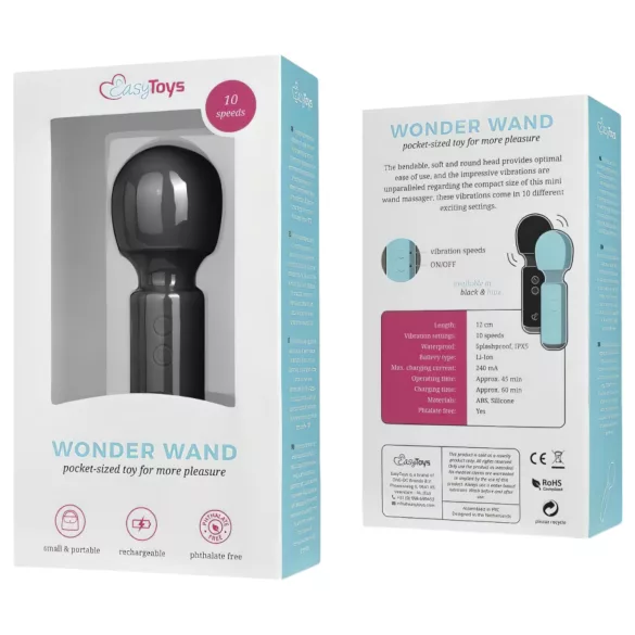 Easytoys Wonder Wand - Akku Mini-Massage-Vibrator (schwarz)