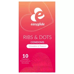   EasyGlide Ribs & Dots - gerippte & gepunktete Kondome (10 Stk.)